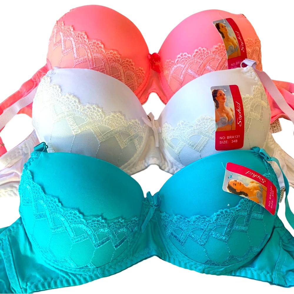 3 Pack underwire bras.  NWT. Various Sizes